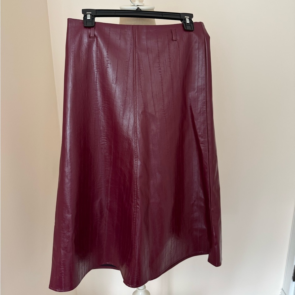 J. Crew Rich Burgundy A-Line Skirt